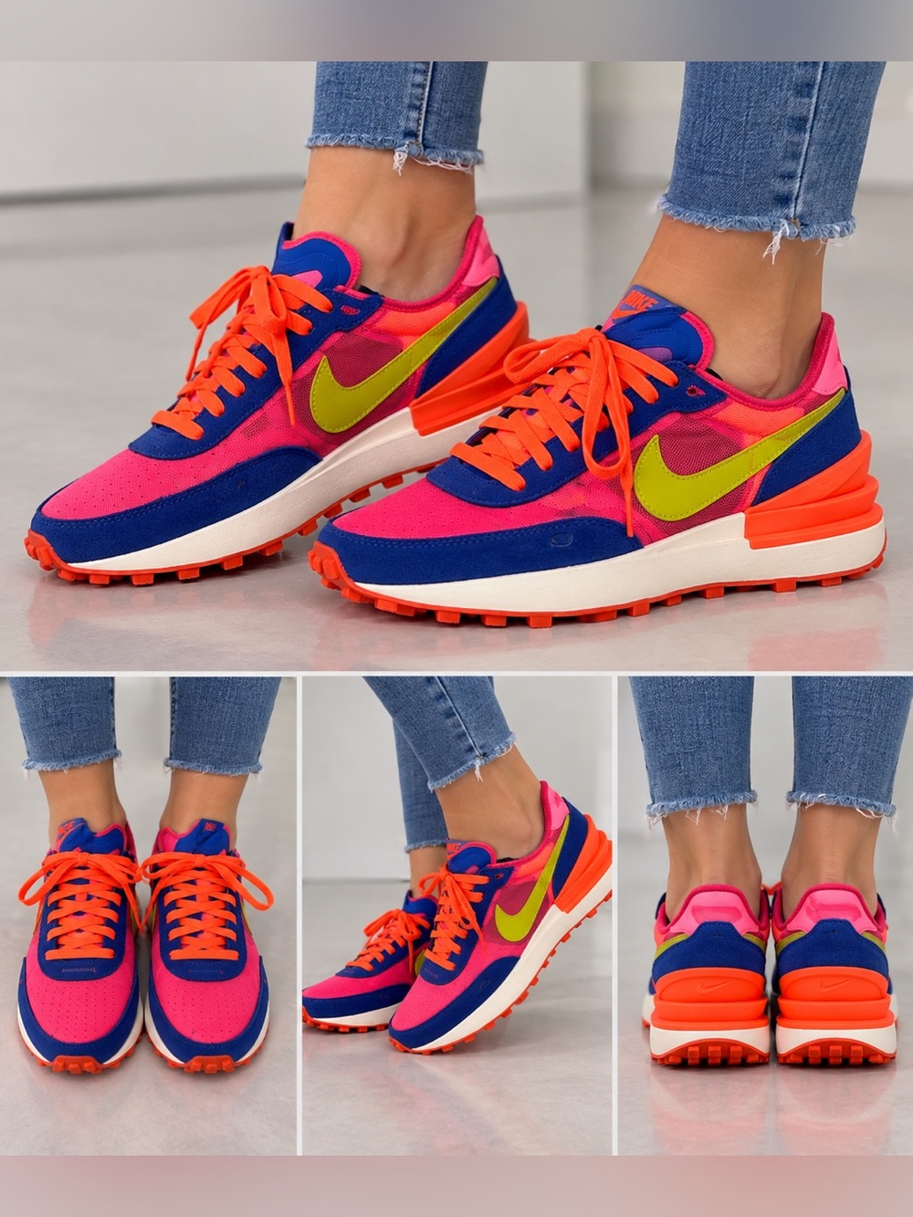 NIKE Waffle One Racer Blue Hyper Pink Women’s Sneakers size 6.5